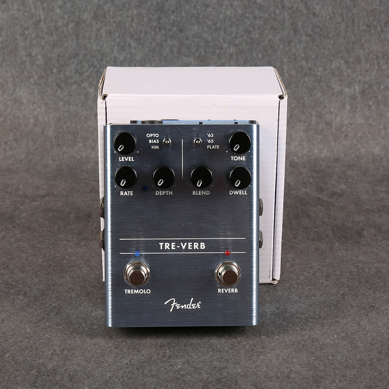 Fender Tre-Verb Digital Reverb/Tremolo Pedal - Boxed - 2nd Hand Fender Tre-Verb Digital Reverb/Tremolo Pedal - Boxed - 2nd Hand