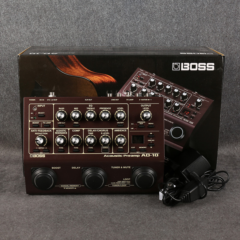 Boss AD-10 Acoustic Preamp Pedal - Box & PSU - 2nd Hand