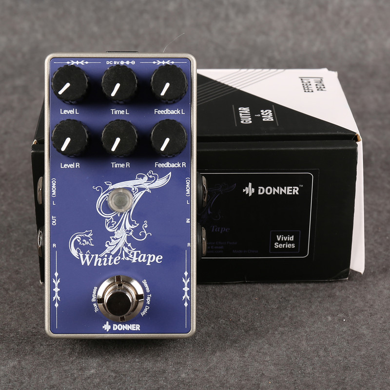 Donner White Tape Delay - Boxed - 2nd Hand