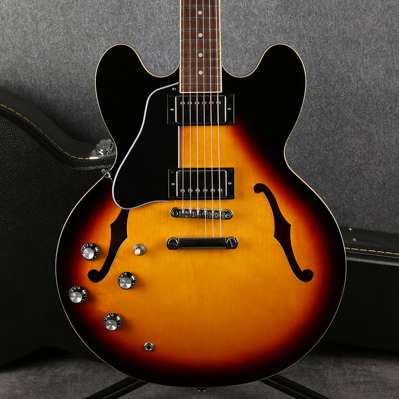 Epiphone Inspired by Gibson ES-335 - LH - Vintage Sunburst - Case - 2nd Hand