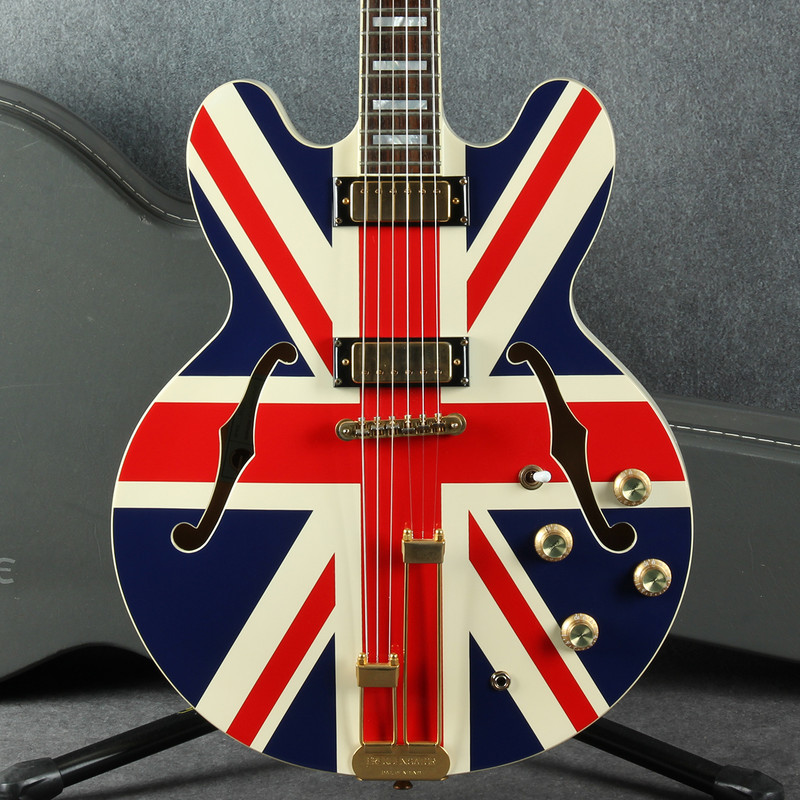 Epiphone Sheraton Union Jack - Hard Case - 2nd Hand Epiphone Sheraton Union Jack - Hard Case - 2nd Hand