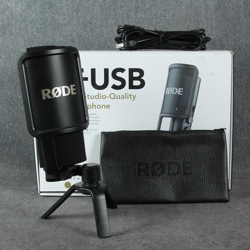 Rode NT-USB Microphone - Stand & Pop Shield - Cable - Boxed - 2nd Hand Rode NT-USB Microphone - Stand & Pop Shield - Cable - Boxed - 2nd Hand