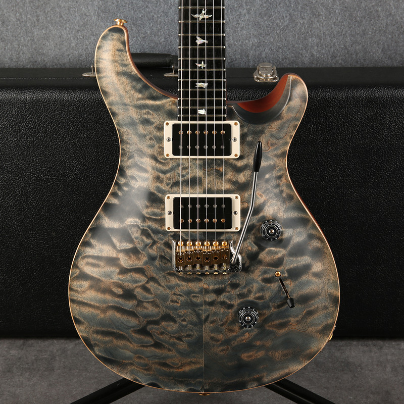 PRS Custom 24 10 Top Wood Library - Faded Whale Blue Satin - Case - 2nd Hand