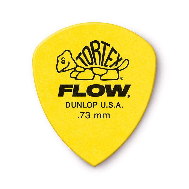 Jim Dunlop 558P Tortex Flow Guitar Pick, .73mm, Yellow, 12 Pack