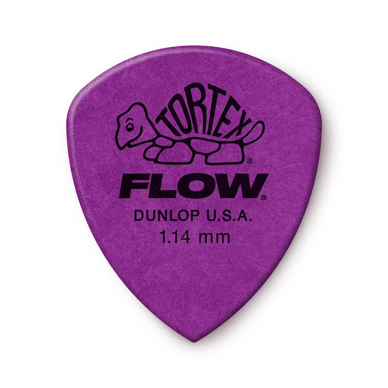 Jim Dunlop 558P Tortex Flow Guitar Pick, 1.14mm, Purple, 12 Pack Jim Dunlop 558P Tortex Flow Guitar Pick, 1.14mm, Purple, 12 Pack