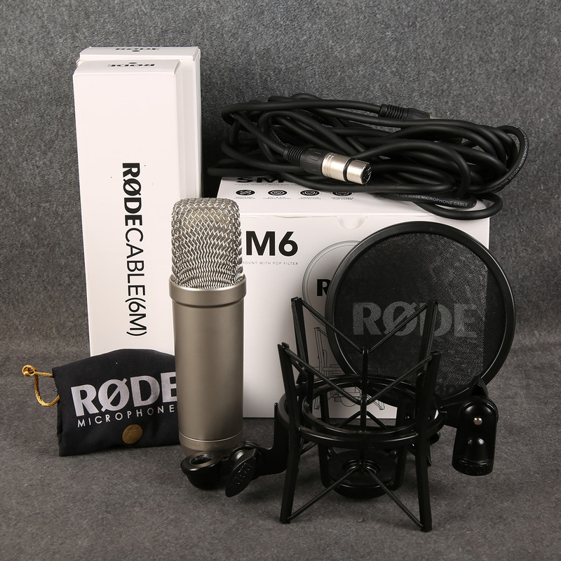 Rode NT1-A Studio Condenser Mic - SM6 Cradle - Rode Cable - Boxed - 2nd Hand