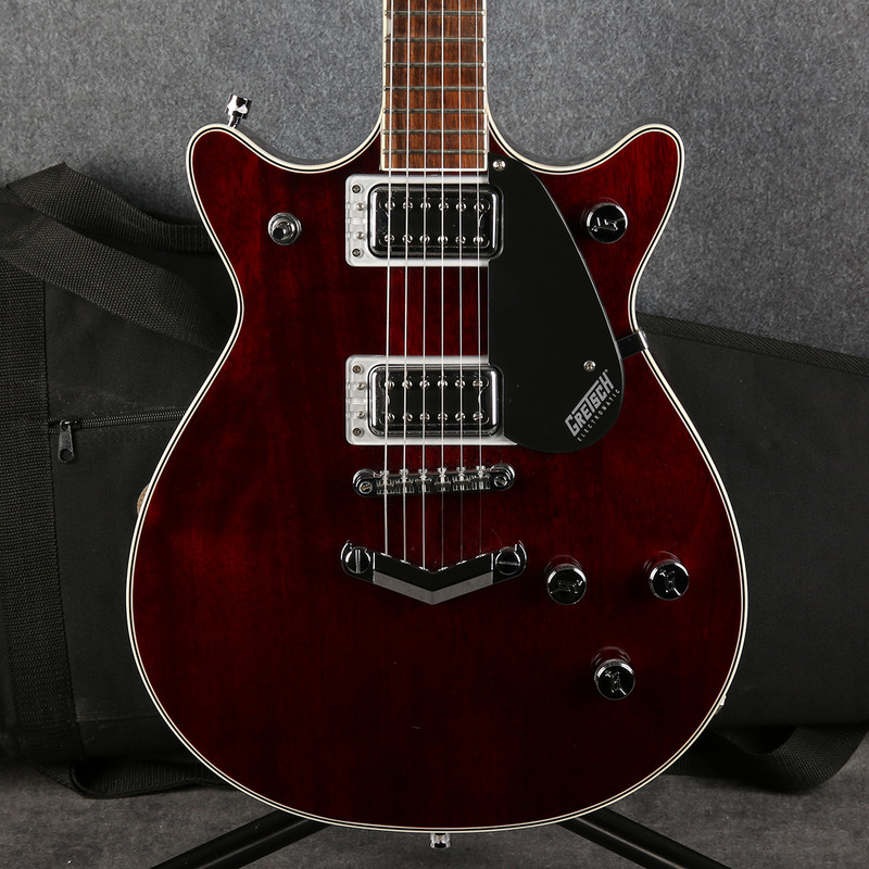 Gretsch G5222 Electromatic Double Jet V-Stoptail - Walnut Stain - Bag - 2nd Hand Gretsch G5222 Electromatic Double Jet V-Stoptail - Walnut Stain - Bag - 2nd Hand