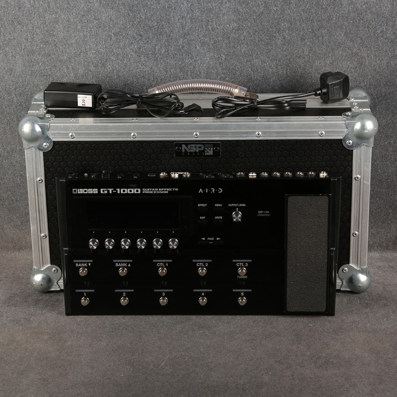 Boss GT-1000 Guitar Effects Processor - Power Supply - Flight Case - 2nd Hand