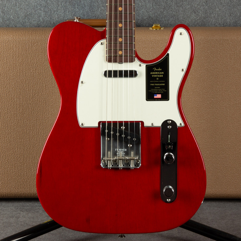 Fender American Vintage II 1963 Telecaster - Crimson Red Trans - Case - 2nd Hand