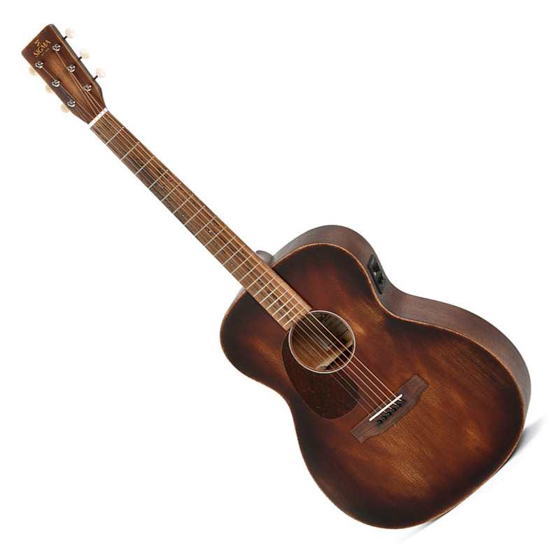 Sigma 15 Series 000M-15EL-AGED Electric Acoustic Guitar - Distressed Satin
