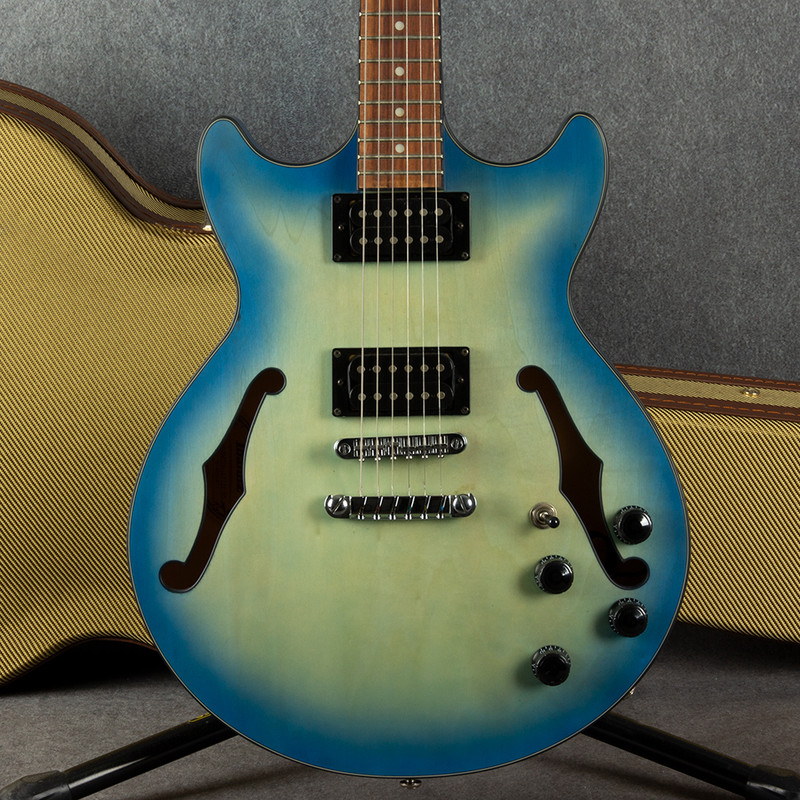 Ibanez AM73B-JLF - Jet Blue Burst Flat - Hard Case - 2nd Hand