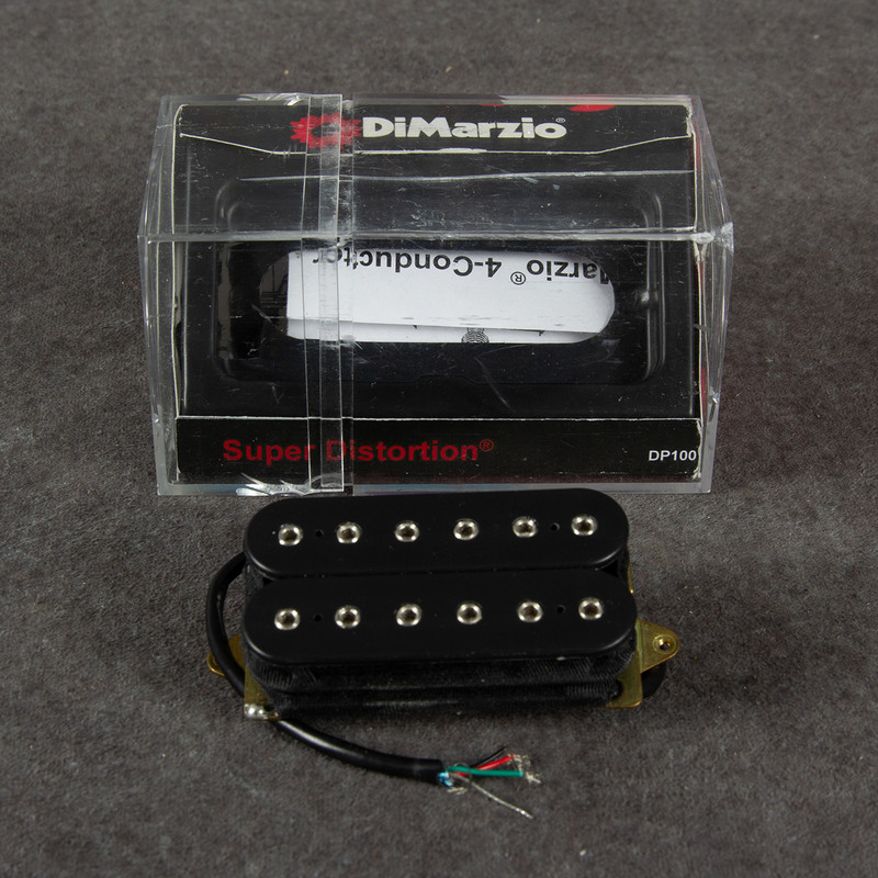 DiMarzio DP100FBK Super Distortion Pickup - Black - Boxed - 2nd Hand