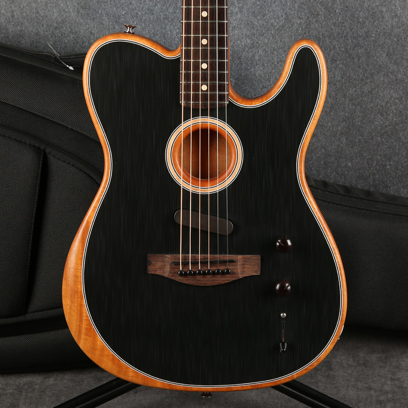 Fender Player Acoustasonic Telecaster - Brushed Black - Soft Case - 2nd Hand