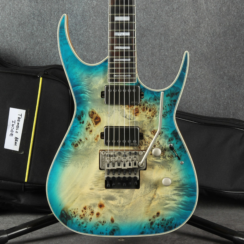Dean Exile Select Floyd - Turquoise Burl Satin Burst - Gig Bag - 2nd Hand