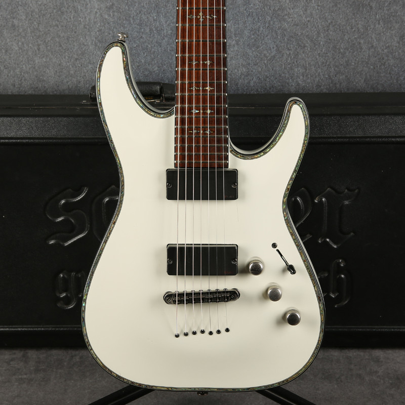 Schecter Hellraiser C-7 - Gloss White - Hard Case - 2nd Hand