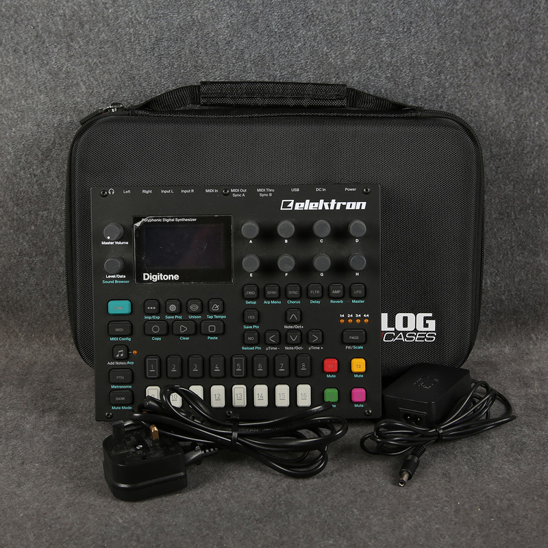 Elektron Digitone 8-Voice Digital Synthesizer - Case - Power Supply - 2nd Hand Elektron Digitone 8-Voice Digital Synthesizer - Case - Power Supply - 2nd Hand