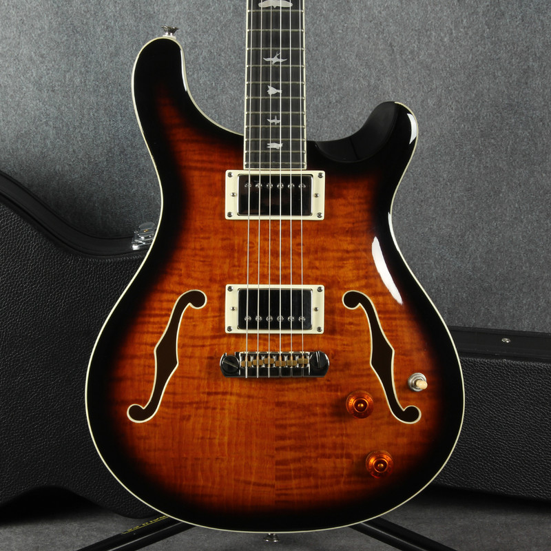 PRS SE Hollowbody II - Black Gold Burst - Hard Case - 2nd Hand (145704)