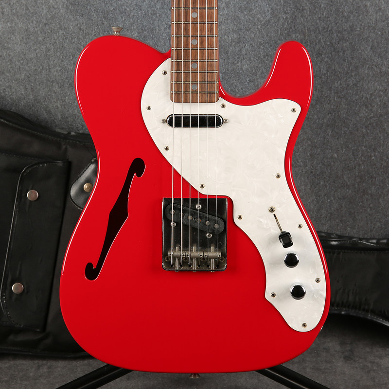 Fernandes TE-3 T-Type Thinline - Made in Japan - Red - Gig Bag - 2nd Hand