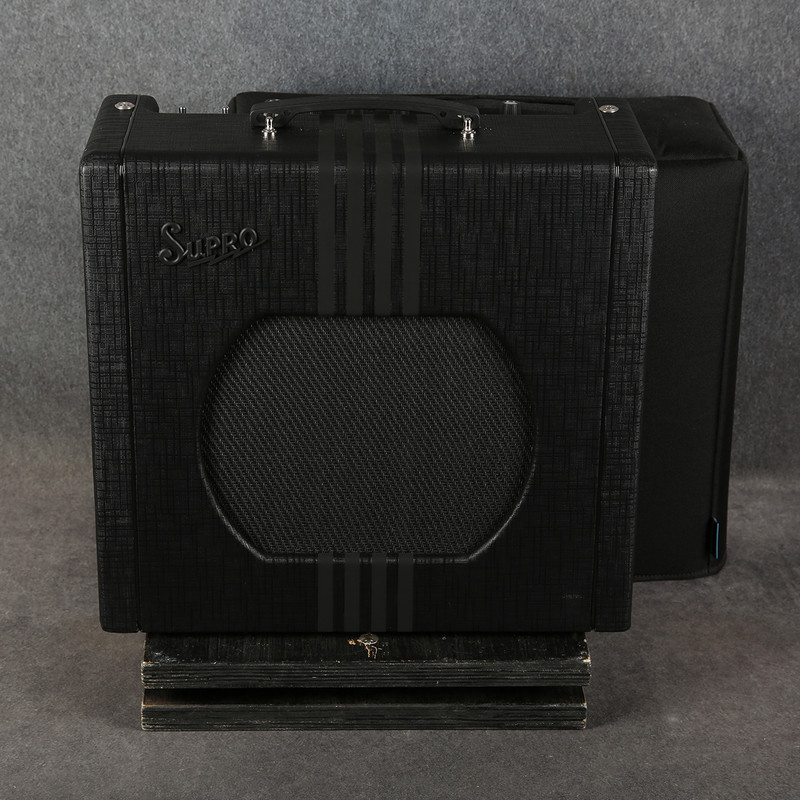 Supro Delta King 12 Combo - Black & Black - Cover - 2nd Hand