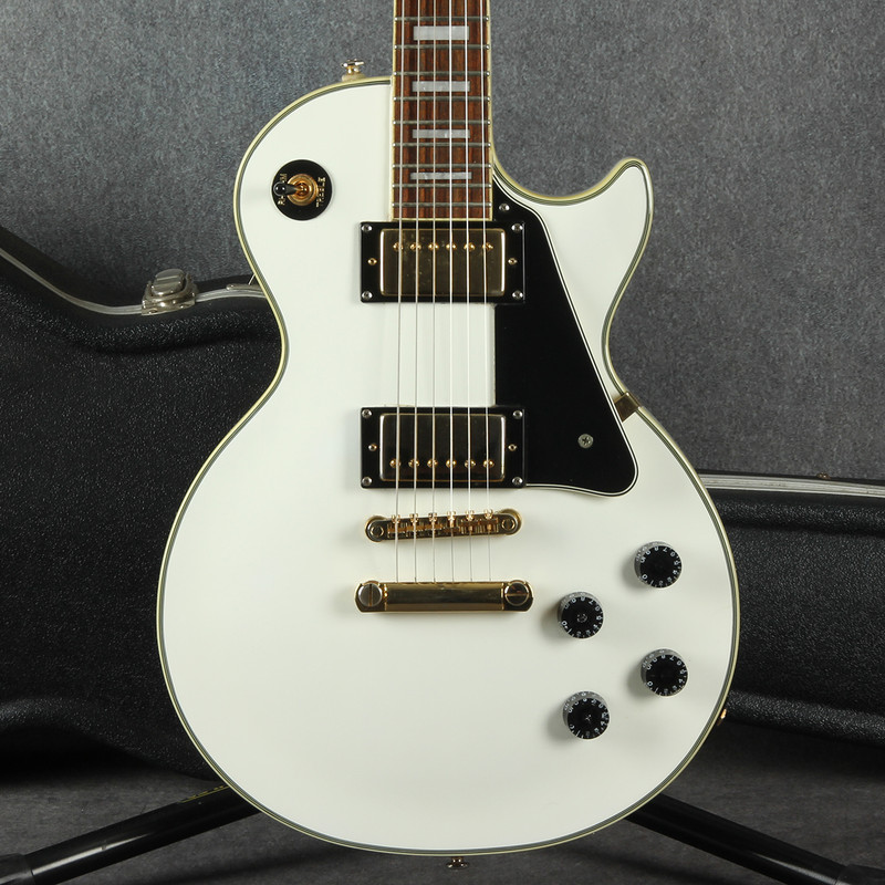 Epiphone Les Paul Custom - Alpine White - Hard Case - 2nd Hand (145900)