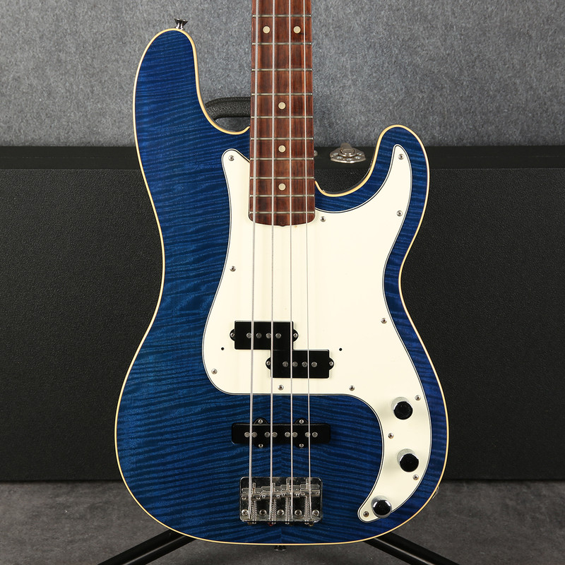 Fender Aerodyne Precision Bass - MIJ - Trans Blue - Hard Case - 2nd Hand