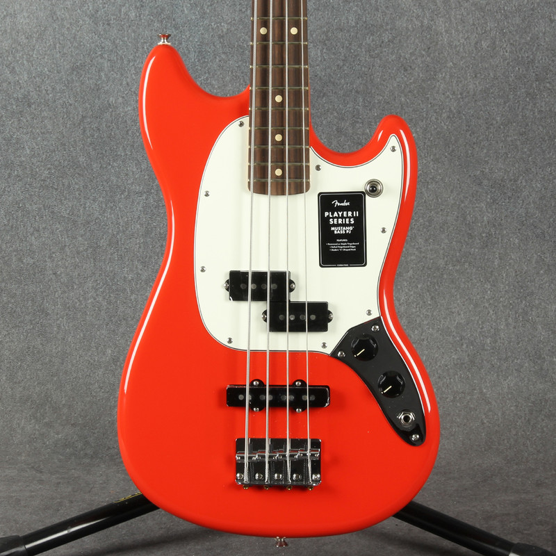 Fender Player II Mustang Bass PJ - Coral Red - Boxed - 2nd Hand Fender Player II Mustang Bass PJ - Coral Red - Boxed - 2nd Hand