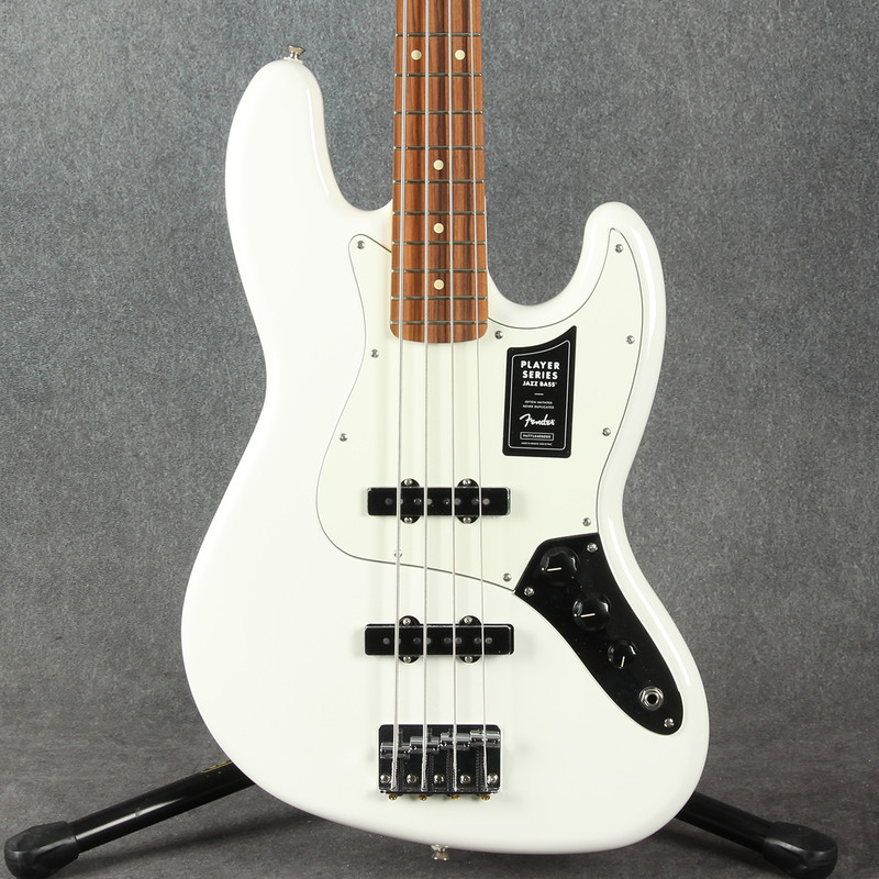 Fender Player Jazz Bass, Pau Ferro - Polar White - Boxed - 2nd Hand