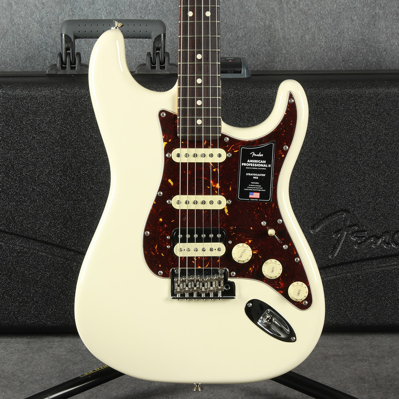 Fender American Professional II Stratocaster HSS Olympic White - Case - 2nd Hand (X1169724)