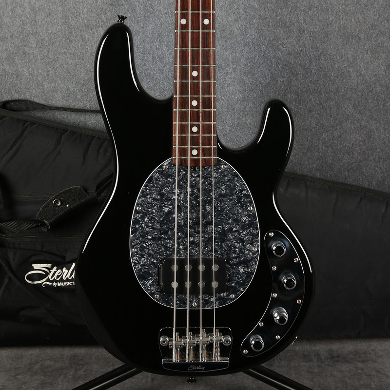 Sterling by Music Man Ray 34 - John East Preamp - Black - Gig Bag - 2nd Hand