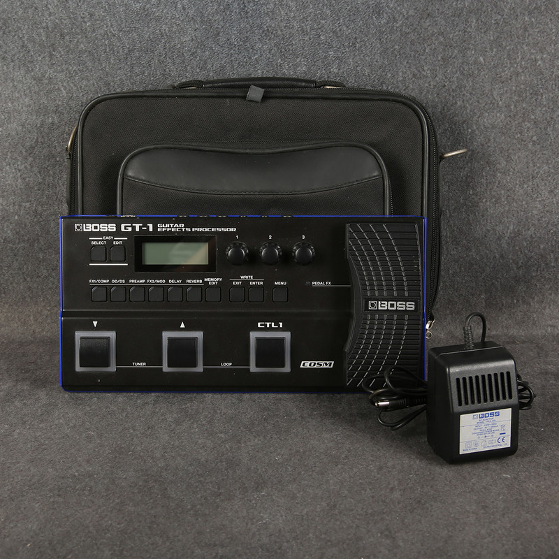 Boss GT-1 Multi Effects Processor - Power Supply - Gig Bag - 2nd Hand Boss GT-1 Multi Effects Processor - Power Supply - Gig Bag - 2nd Hand