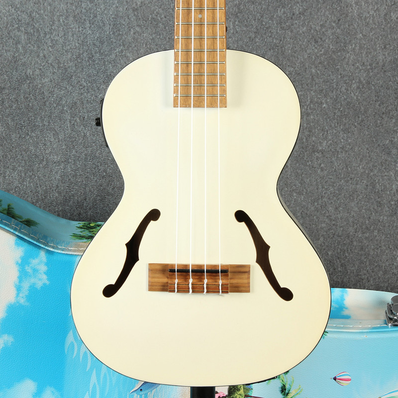 Kala KA-JTE Tenor Ukulele White - Hard Case - 2nd Hand