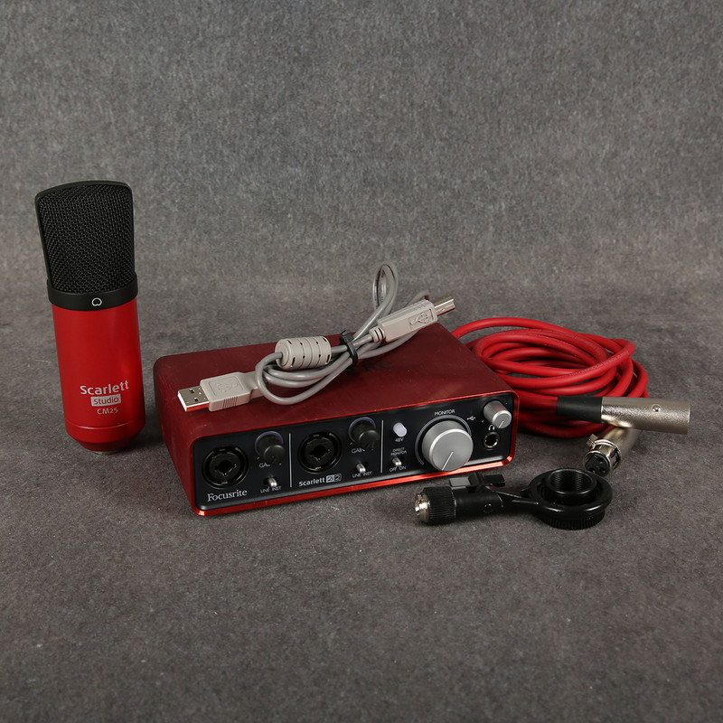 Focusrite Scarlett 2i2 and Focusrite CM25 Mic - 2nd Hand