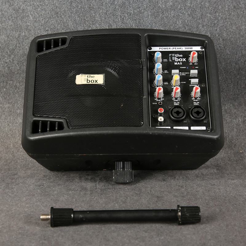 The Box MA5 Powered Monitor - Mic Stand Adapter - 2nd Hand The Box MA5 Powered Monitor - Mic Stand Adapter - 2nd Hand