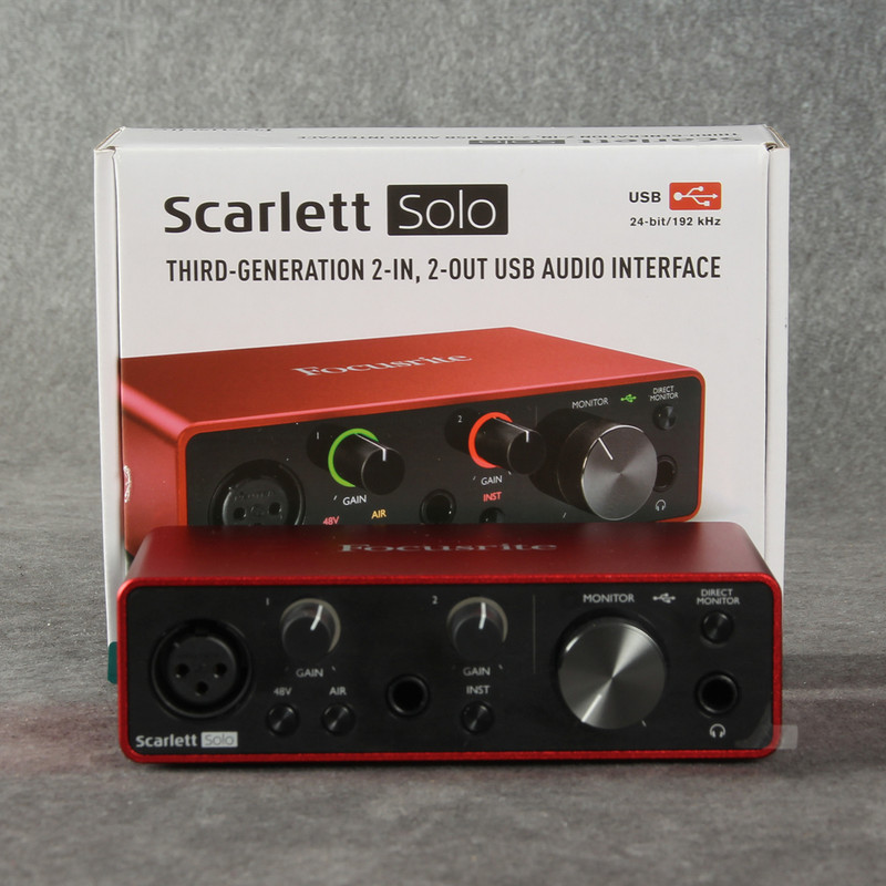 Scarlett Solo 3rd Gen - 2nd Hand Scarlett Solo 3rd Gen - 2nd Hand
