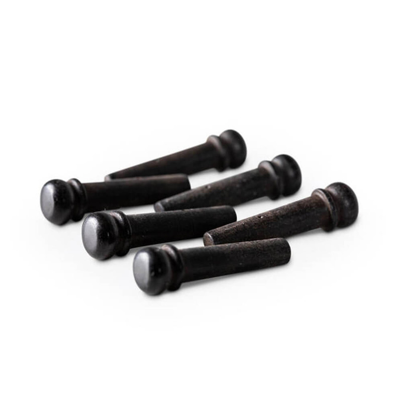 Taylor Bridge Pins, Ebony, Pack of 6 Taylor Bridge Pins, Ebony, Pack of 6