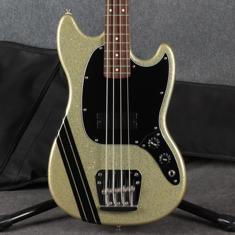 Squier Mikey Way Signature Mustang Bass - Silver Sparkle - 2nd Hand