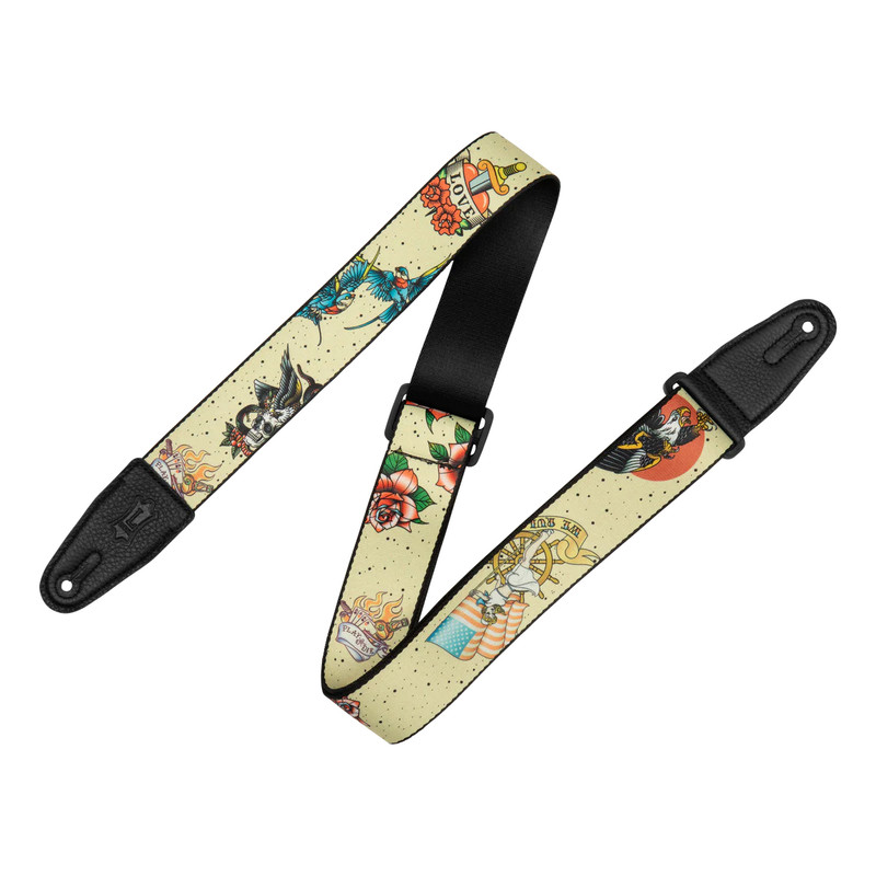 Levy's Tattoo Series Guitar Strap - Old School Levy's Tattoo Series Guitar Strap - Old School