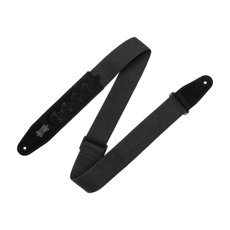 Levy's PickPocket Cotton Series Guitar Strap - Black Levy's PickPocket Cotton Series Guitar Strap - Black