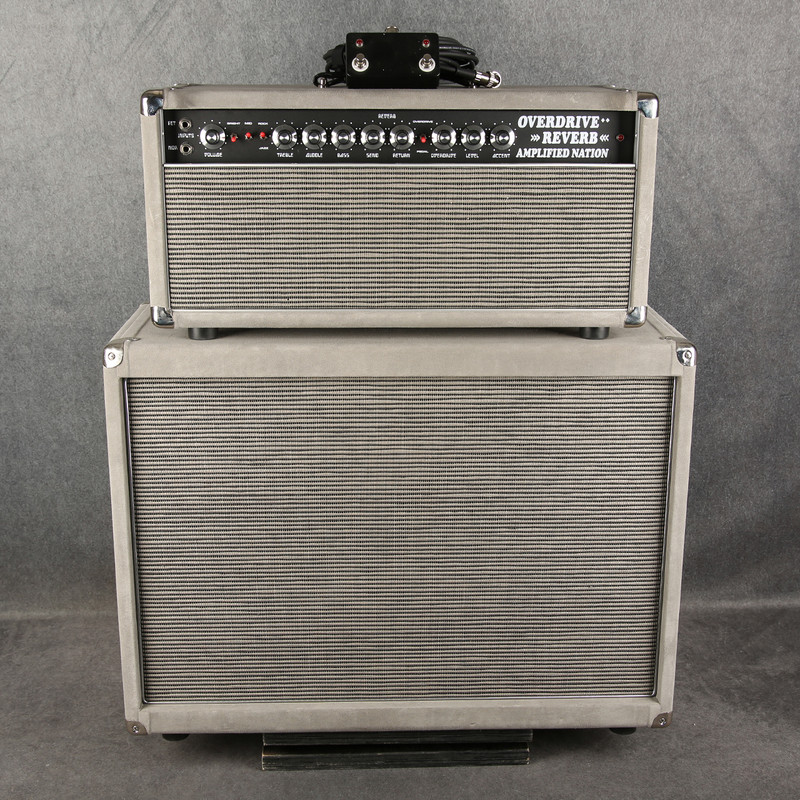 Amplified Nation Overdrive Reverb - Silver Suede - Matching 2x12 Cab **COLLECTION ONLY** - 2nd Hand