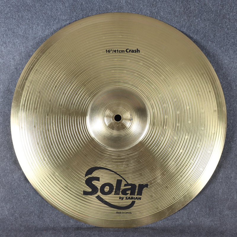 Solar by Sabian 16" Crash Cymbal - 2nd Hand