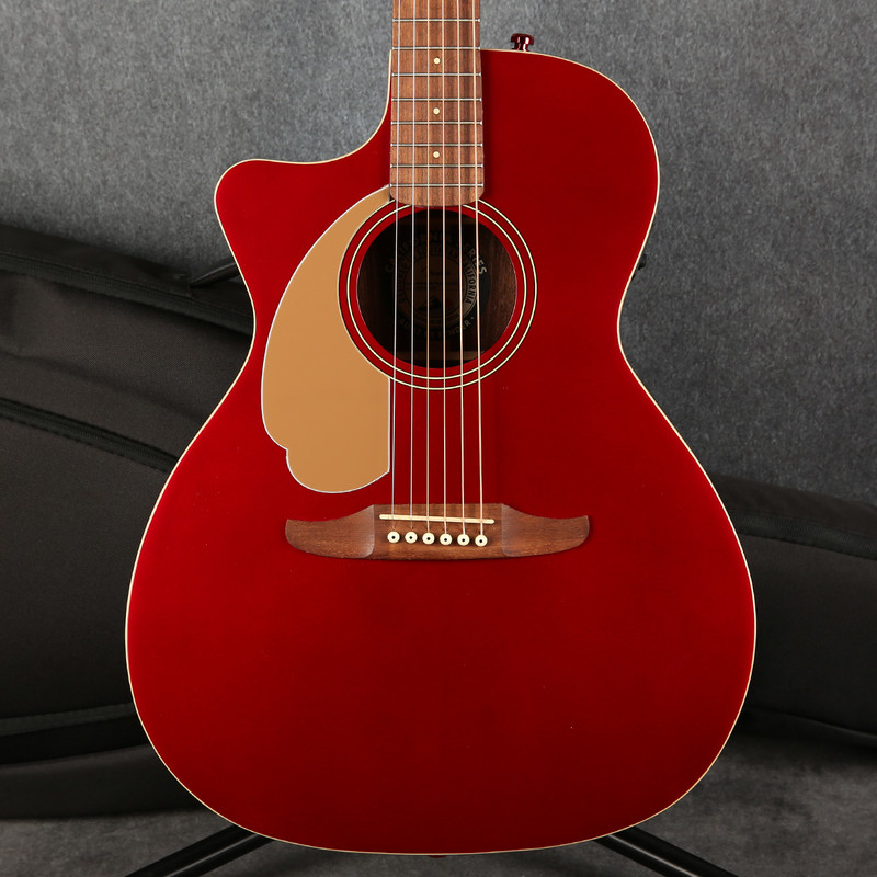 Fender Newporter Player Electro Acoustic Left Handed- Candy Apple Red - 2nd Hand
