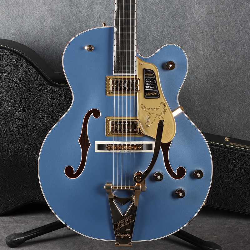 Gretsch Falcon Hollow Body with String-Thru Bigsby - Cerulean Smoke - 2nd Hand Gretsch Falcon Hollow Body with String-Thru Bigsby - Cerulean Smoke - 2nd Hand