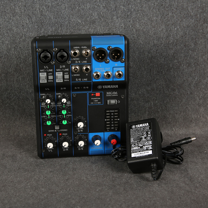 Yamaha MG06 6-Channel Mixing Desk - 2nd Hand