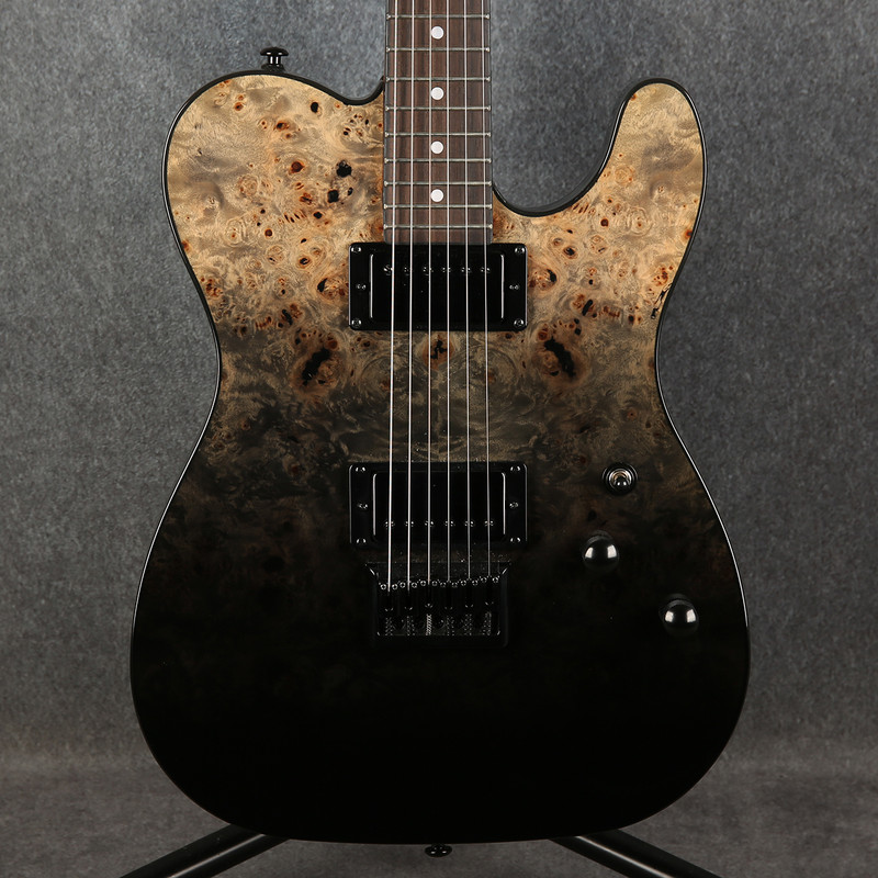 Schecter PT Standard - Black Fade Burst Burl - 2nd Hand