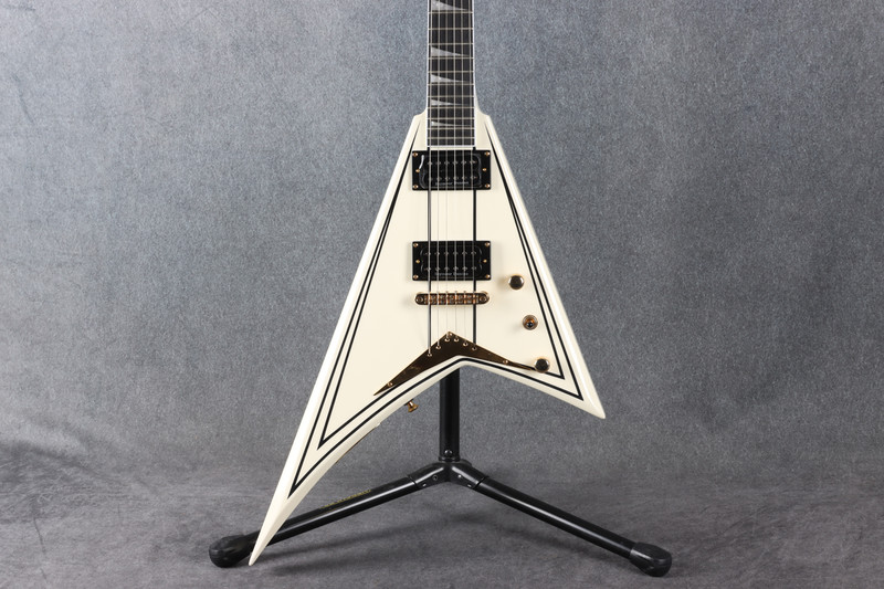 Jackson Rrt3 Jackson RRT-3 Pro Series Rhoads Ivory with Black Pinstripes Ex Demo ...