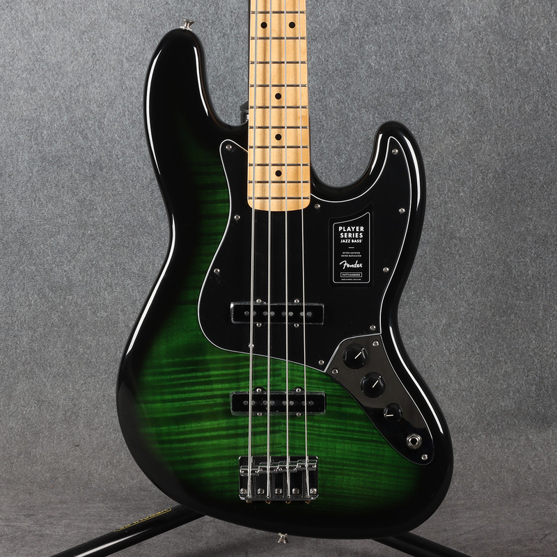 Fender Limited Edition Player Jazz Bass Plus Top - Green Burst - 2nd Hand