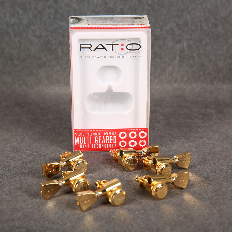 Graph Tech Ratio PRL-8341-G0 3 + 3 Locking Tuners - Gold - 2nd Hand