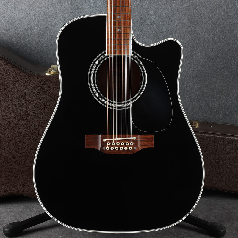 Takamine EF381SC 12-String Electro-Acoustic - Black - 2nd Hand