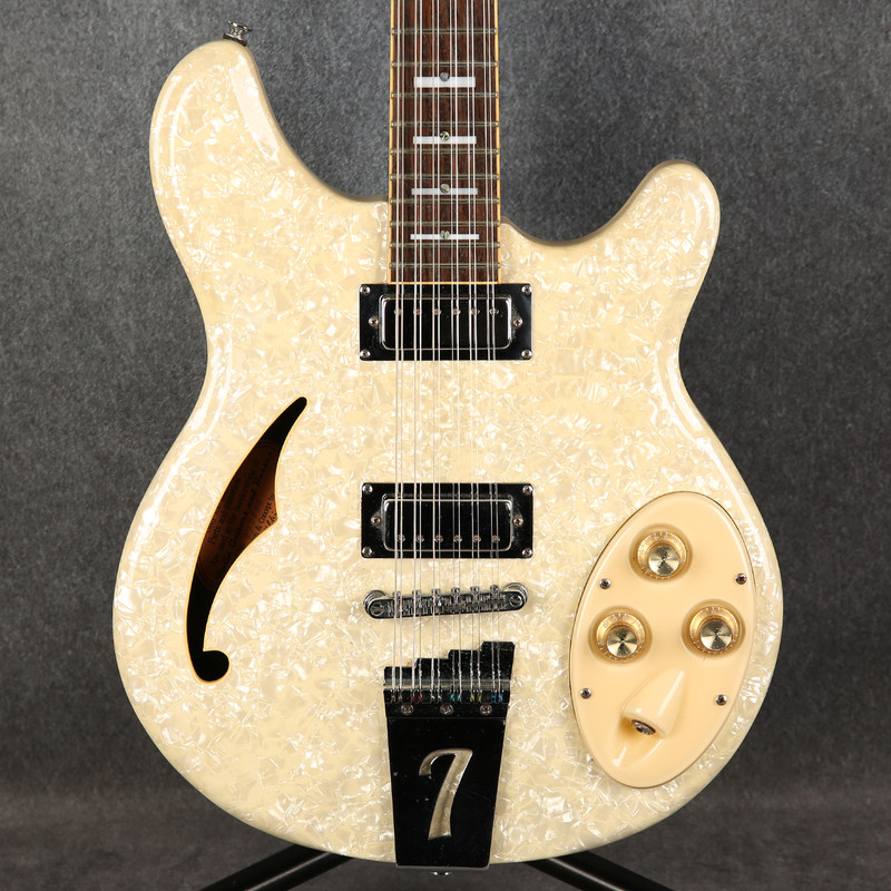 Italia Rimini 12 String Semi-Hollow Body - White Pearloid - 2nd Hand