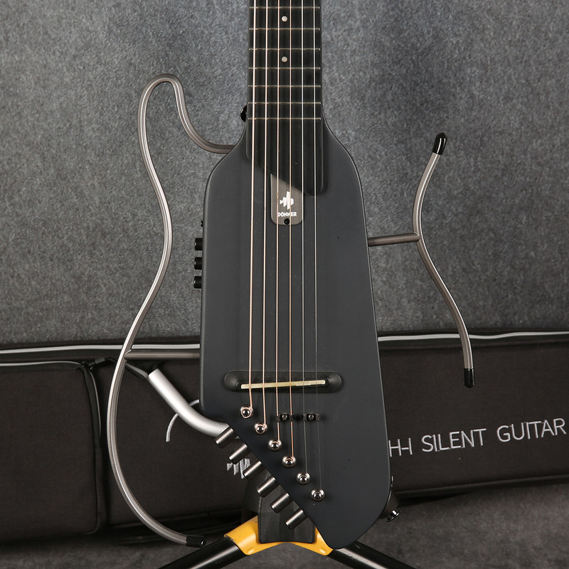 Donner Hush-I Electro Acoustic Travel Guitar - Black - 2nd Hand